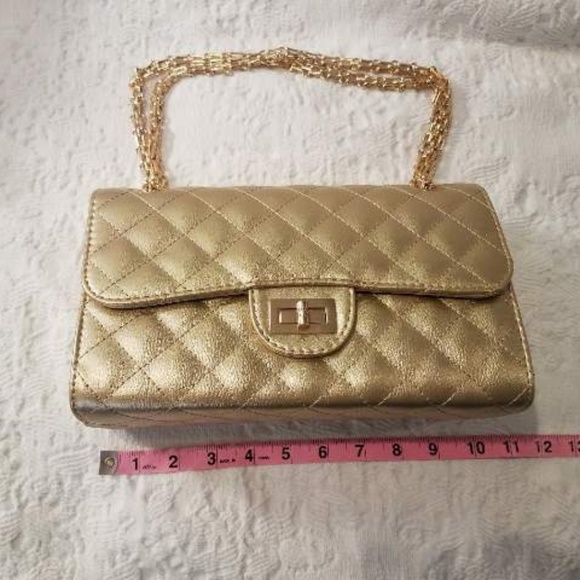 Last One! ๐ฅQuilted Gold satchel bag - Picture 4 of 6